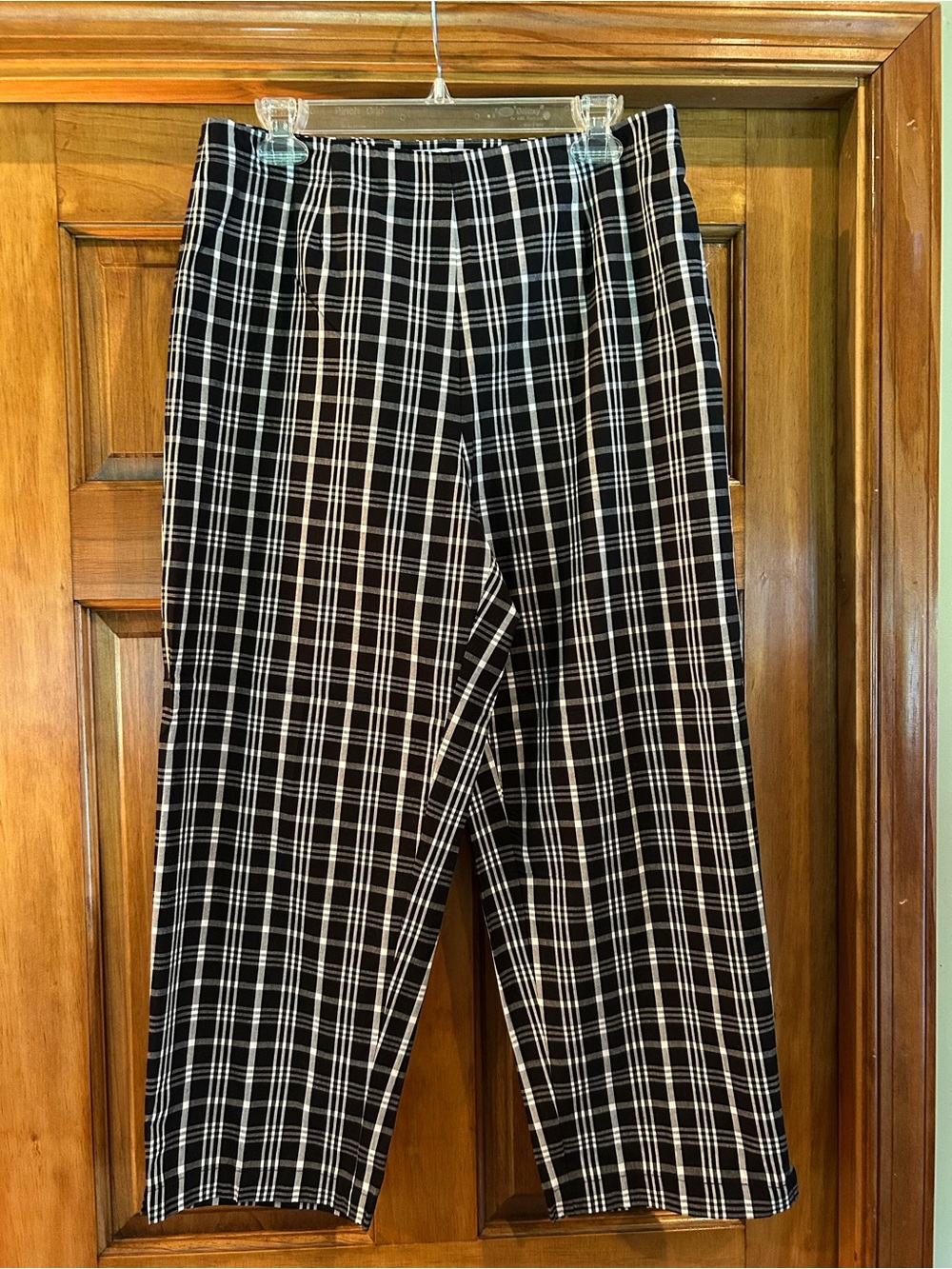 Josephine Chaus Black & White Plaid Dress Pants